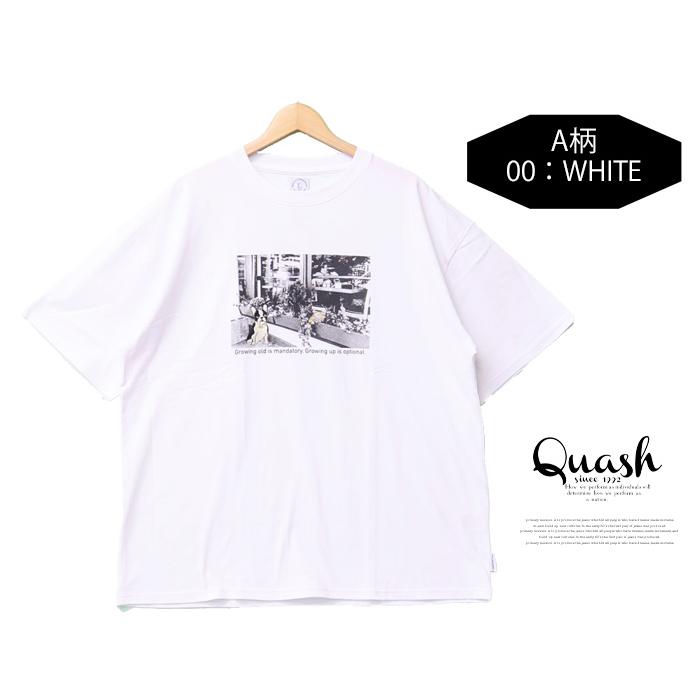 Quash クアッシュ プリント 刺繍 半袖Tシャツ 半T メンズ Q24 Quash クアッシュ プリント 刺繍 半袖Tシャツ 半T メンズ Q24