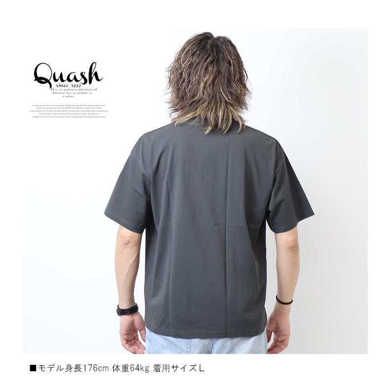 Quash クアッシュ アニマル ワンポイント刺繍 半袖Tシャツ 半T