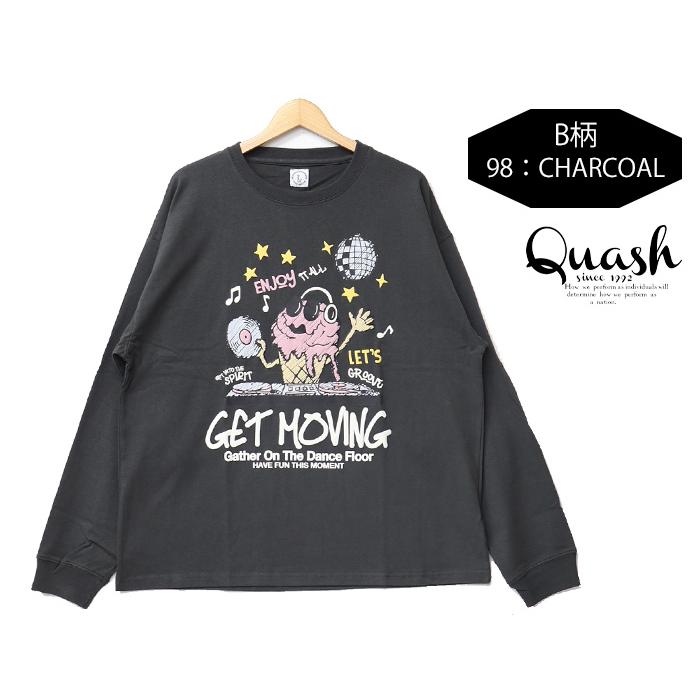 Quash（クアッシュ） フードキャラプリント 長袖Tシャツ ロンT 長T メンズ Q25-006-11G : REX ONE - 通販 ...