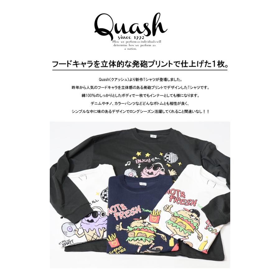 Quash（クアッシュ） フードキャラプリント 長袖Tシャツ ロンT 長T