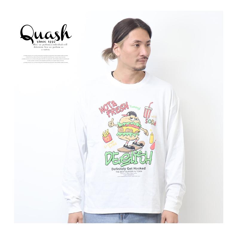 Quash（クアッシュ） フードキャラプリント 長袖Tシャツ ロンT 長T