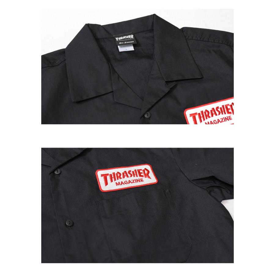 THRASHER（スラッシャー） ワッペン オープン ワークシャツ 長袖シャツ