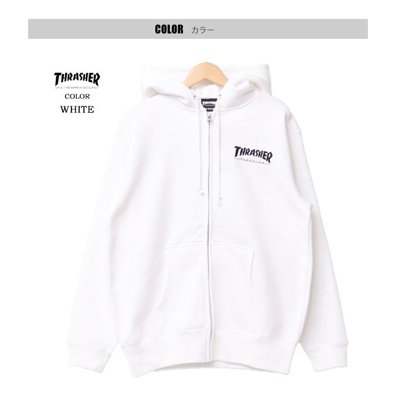 TREASURE REBOOT ホワイト ジップアップ フーディ パーカー M TRAVAS TOKYO（トラバストーキョー） ジップアップパーカー FREE