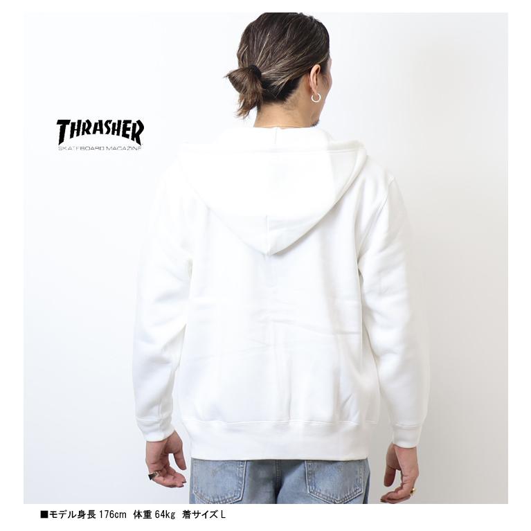 THRASHER スラッシャー ワンポイントロゴ刺繍 スウェットジップパーカー 裏起毛 スウェットパーカー フーディ メンズ 送料無料 TH8602 | THRASHER | 06