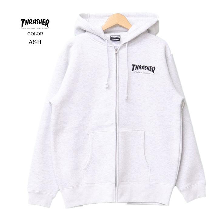 THRASHER スラッシャー ワンポイントロゴ刺繍 スウェットジップパーカー 裏起毛 スウェットパーカー フーディ メンズ 送料無料 TH8602 | THRASHER | 07