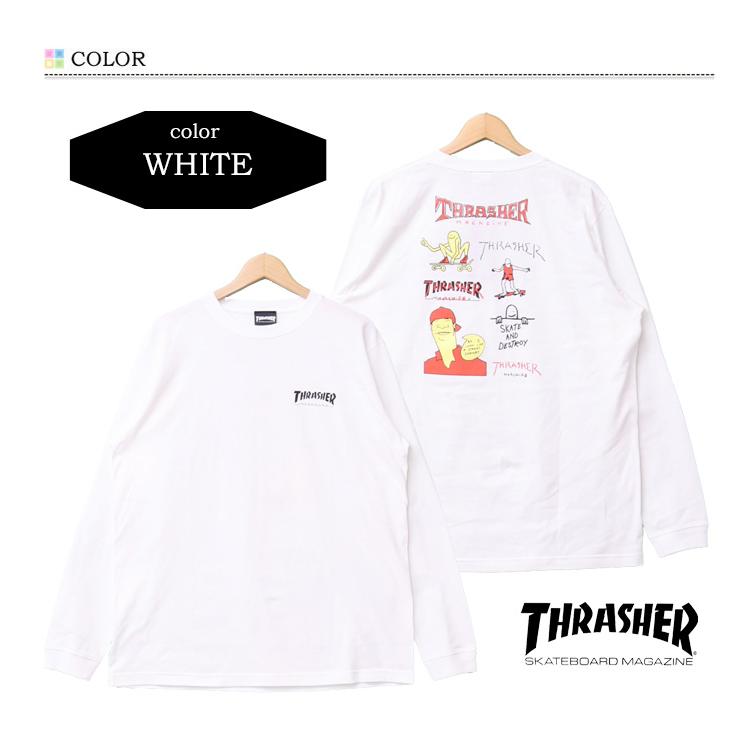 THRASHER スラッシャー マークゴンザレス プリント 長袖Tシャツ 長T
