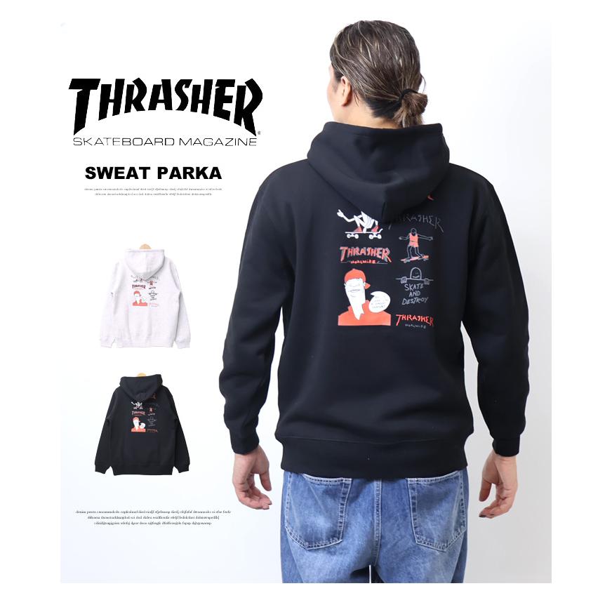THRASHER スラッシャー マークゴンザレス プリント スウェットパーカー 裏起毛 プルパーカー フーディ メンズ 送料無料 TH95433b | THRASHER | 01