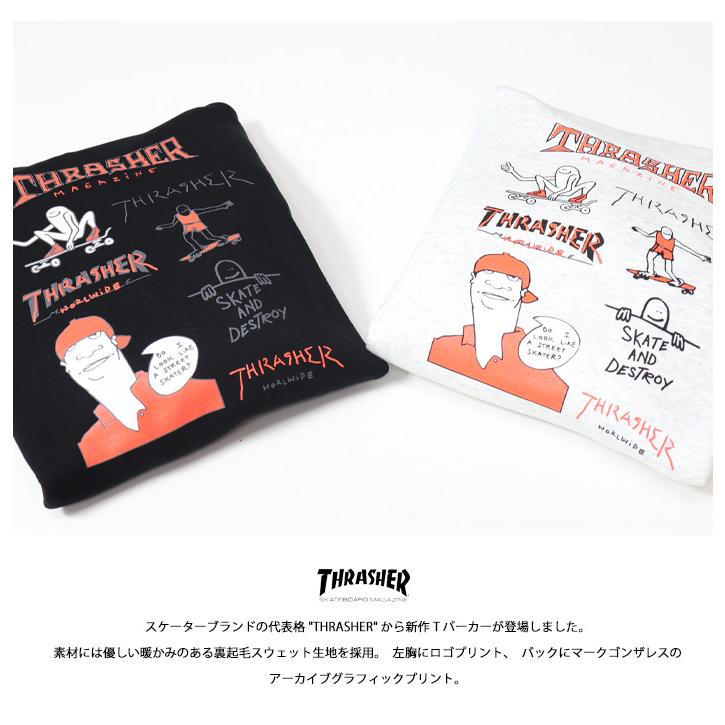 THRASHER スラッシャー マークゴンザレス プリント スウェットパーカー 裏起毛 プルパーカー フーディ メンズ 送料無料 TH95433b | THRASHER | 09