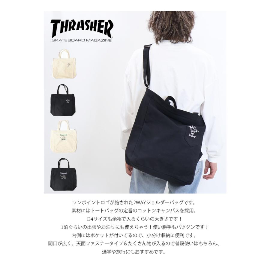 THRASHER（スラッシャー） キャンバス 2WAY トートバッグ ショルダー