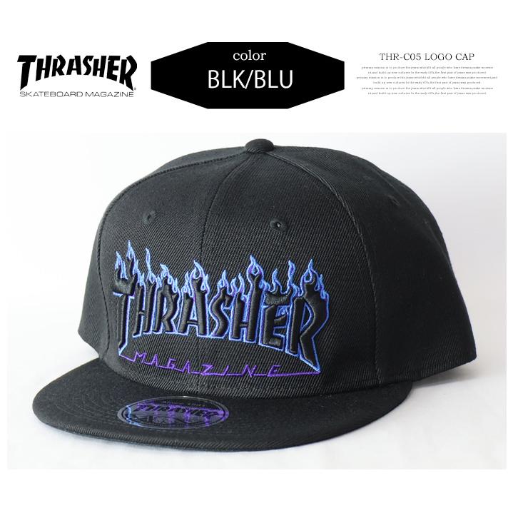 THRASHER スラッシャー フレイムロゴ刺繍 キャップ 帽子 THRASHER スラッシャー フレイムロゴ刺繍 キャップ 帽子