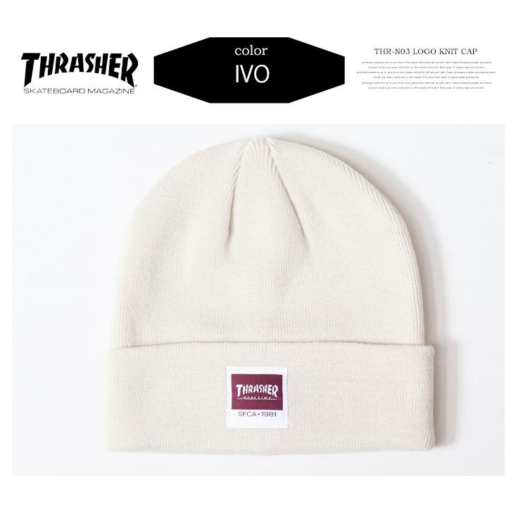 THRASHER（スラッシャー） ロゴ ダブルビーニー ニットキャップ ニット