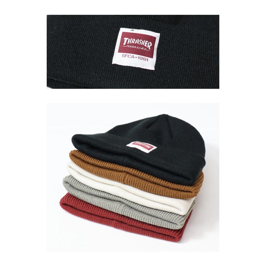 THRASHER スラッシャー ロゴ ダブルビーニー ニットキャップ
