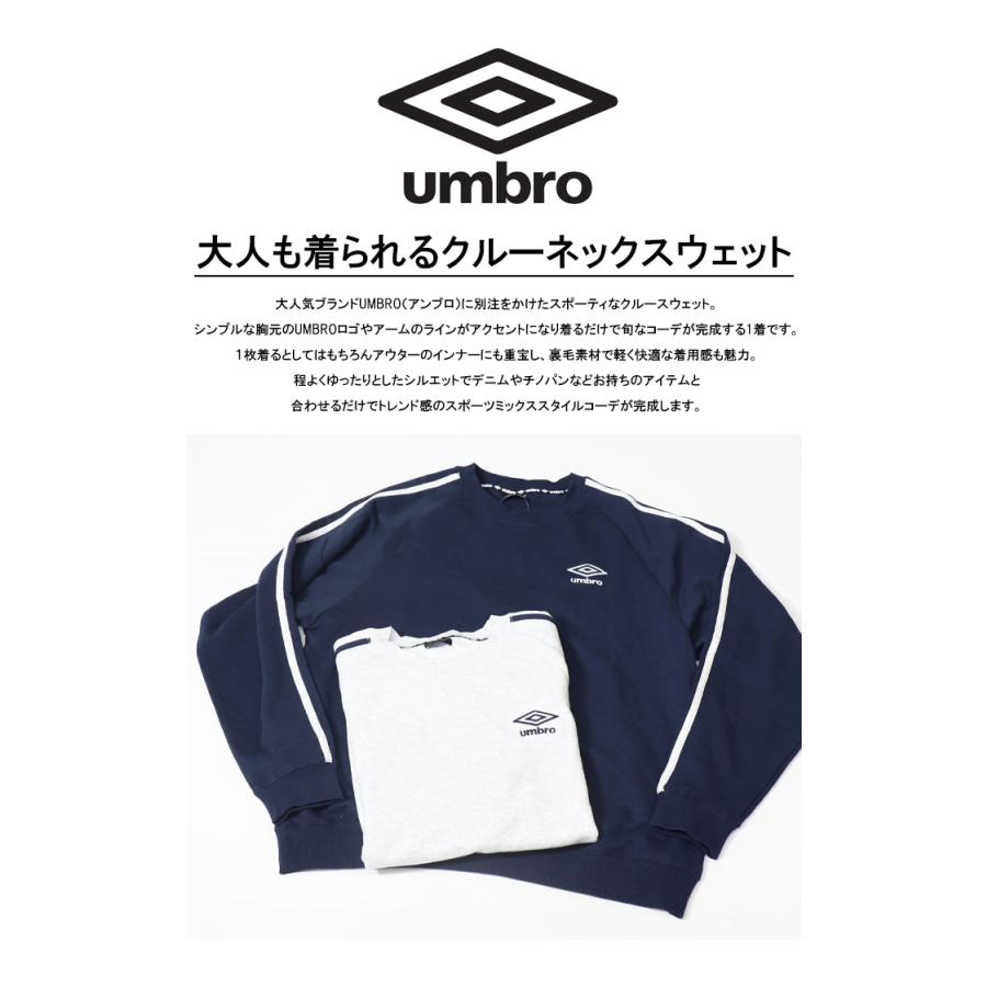 LOGOS UMBRO アンブロ umbro 別注 クルーネックスウェットシャツ