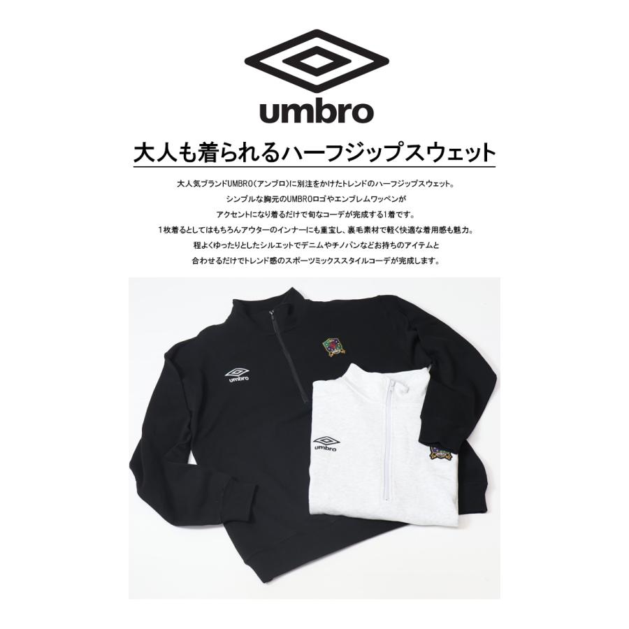 LOGOS UMBRO アンブロ umbro 別注 ハーフジップスウェット LOGOS UMBRO アンブロ umbro 別注 ハーフジップスウェット