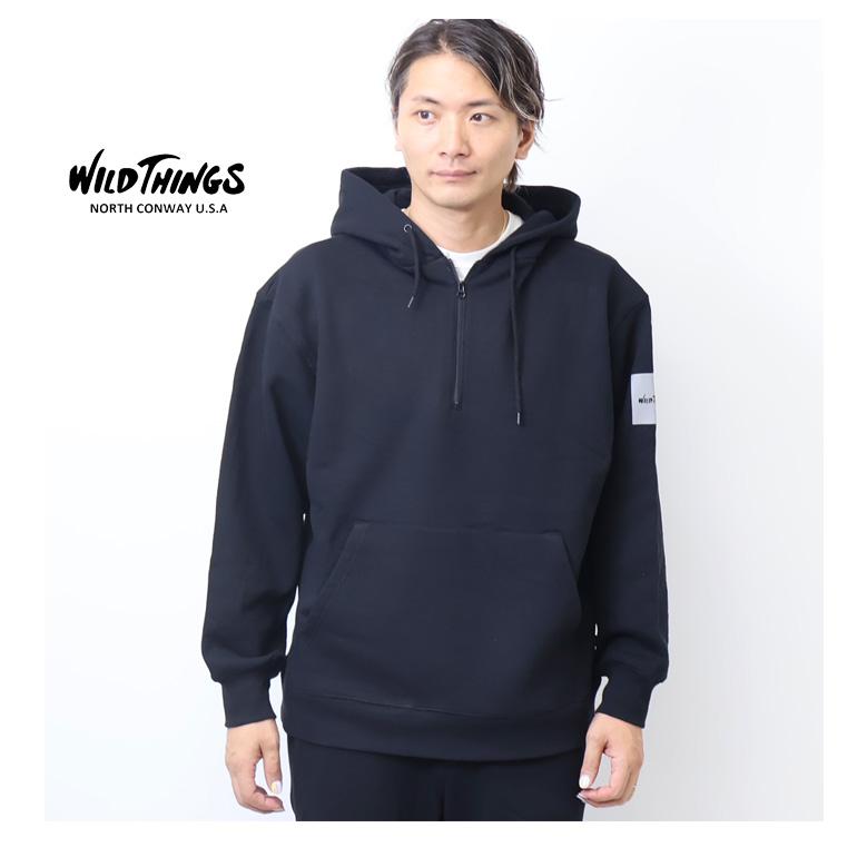 WILD THINGS ワイルドシングス ハーフジップ スウェットパーカー WILD THINGS ワイルドシングス ハーフジップ スウェットパーカー