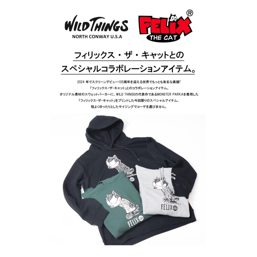 FACT パーカー WILD THINGS ワイルドシングス FELIX コラボスウェットパーカー