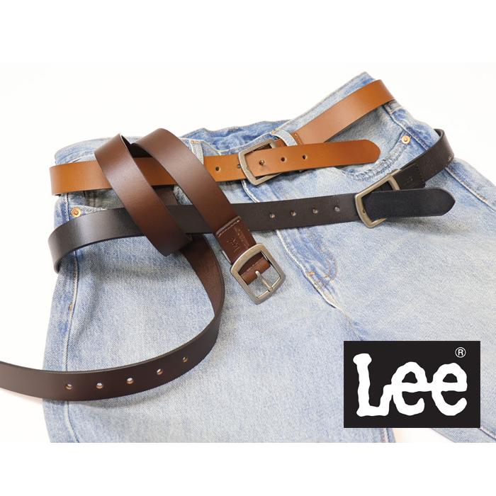 Lee（リー） ナロー レザーベルト 牛革 本革 メンズ カット可 0120598