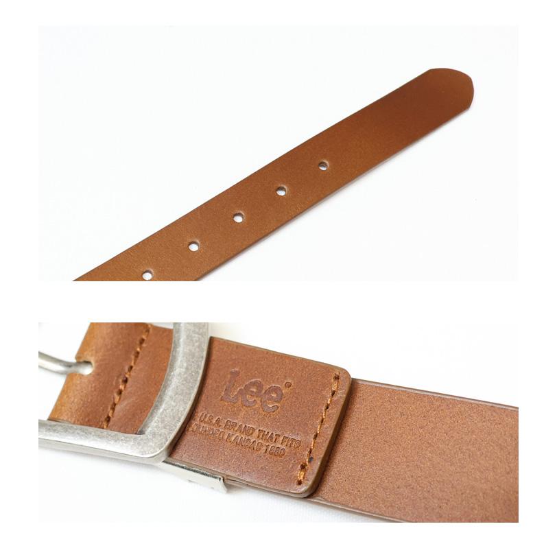 (鬼太郎　プロフ見てください！)Lee ヴィンテージ レザーベルト Lee（リー） ベルト 0120598 レザーベルト 本革 牛革 30mm : シューズ