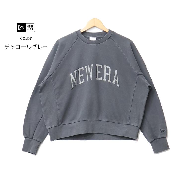 美品☆NEW ERA クルーネックセーター ロゴデザイン グレー LLサイズ NEW ERA（ニューエラ） レディース Women's クルーネックスウェット