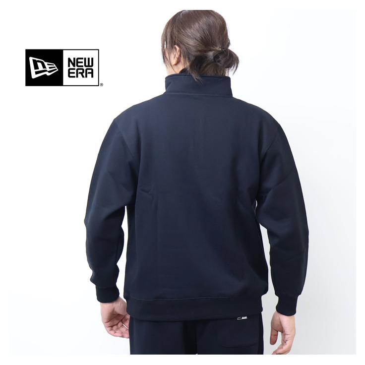 NEW ERA ネイビー ハーフジップジャケット XXL NEW ERA（ニューエラ） 裏起毛 オーバーサイズド スウェット ハーフ