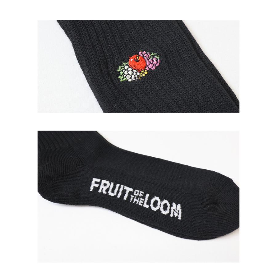 FRUIT OF THE LOOM フルーツオブザルーム 3P ソックス ロゴ刺繍