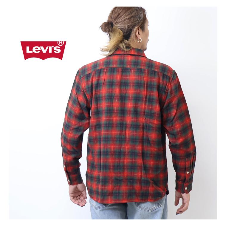 RESURRECTION リザレクションダメージ加工 赤黒 チェック ネルシャツ SILVER TAB Levi's リーバイス ジャクソンワーカーシャツ メンズ