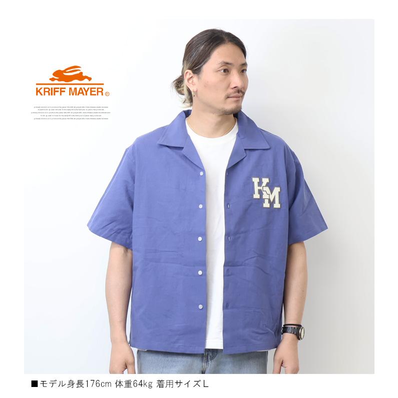 KRIFF MAYER（クリフメイヤー） クリフラビット刺繍 半袖シャツ 綿麻