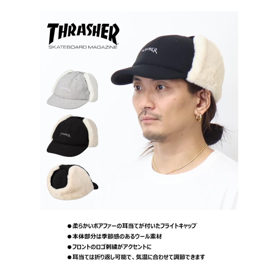 Man ポップアップ キャップ THRASHER（スラッシャー） フライトキャップ ボアキャップ GONZ LOGO
