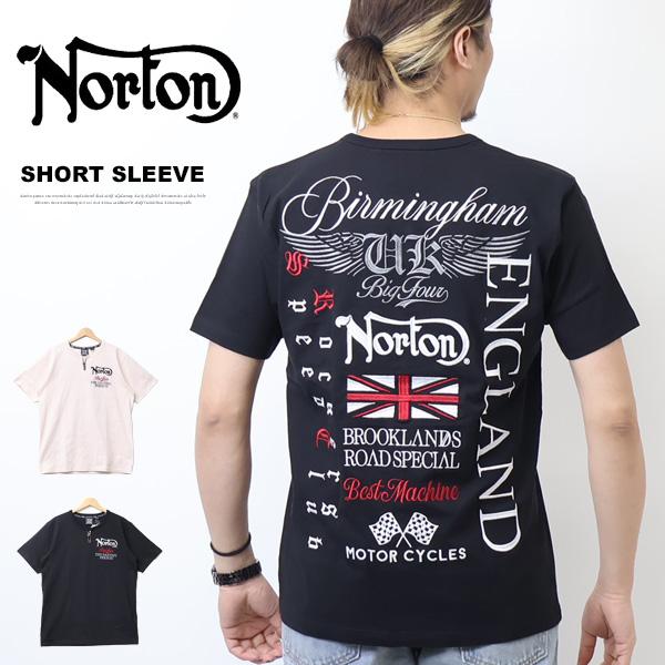 Norton ノートン MAX刺繍 キーヘンリーTシャツ メンズ 半袖Tシャツ 半T 送料無料 252N1002B | ノートン