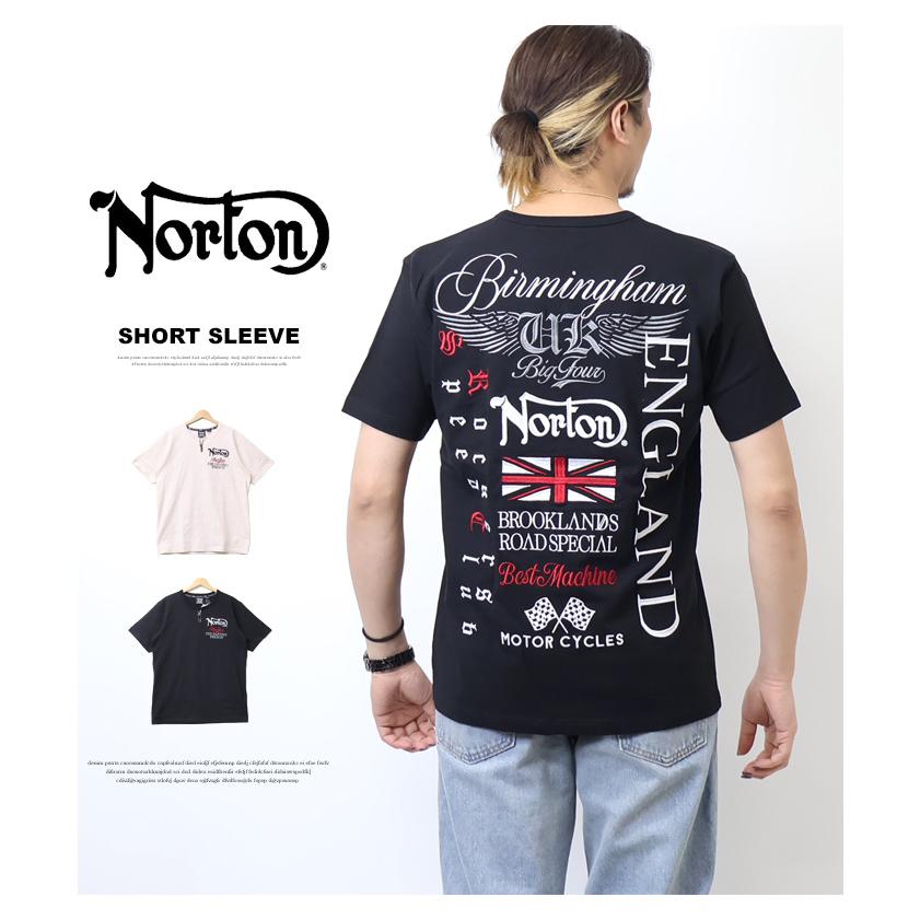 Norton ノートン MAX刺繍 キーヘンリーTシャツ メンズ 半袖Tシャツ 半T 送料無料 252N1002B | ノートン | 01