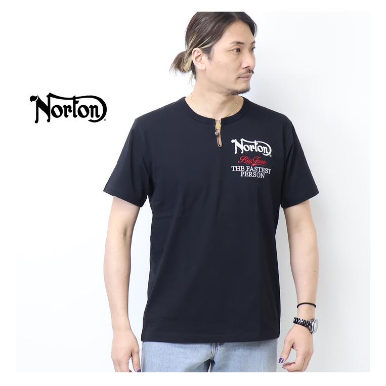 Norton ノートン MAX刺繍 キーヘンリーTシャツ メンズ 半袖Tシャツ 半T 送料無料 252N1002B | ノートン | 07