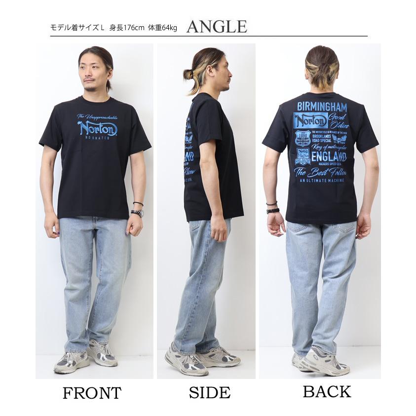 Norton ノートン MAX ブルーワッペン刺繍Tシャツ メンズ 半袖Tシャツ 半T 送料無料 252N1019B | ノートン | 10