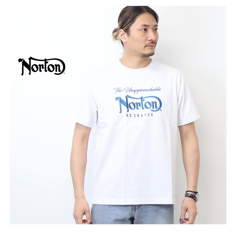 Norton ノートン MAX ブルーワッペン刺繍Tシャツ メンズ 半袖Tシャツ 半T 送料無料 252N1019B | ノートン | 04