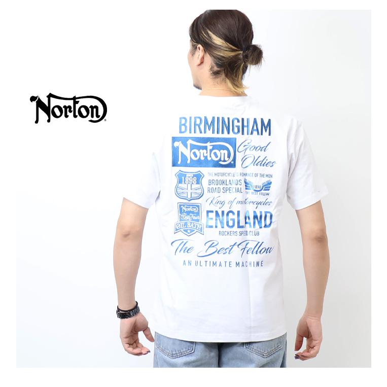 Norton ノートン MAX ブルーワッペン刺繍Tシャツ メンズ 半袖Tシャツ 半T 送料無料 252N1019B | ノートン | 05