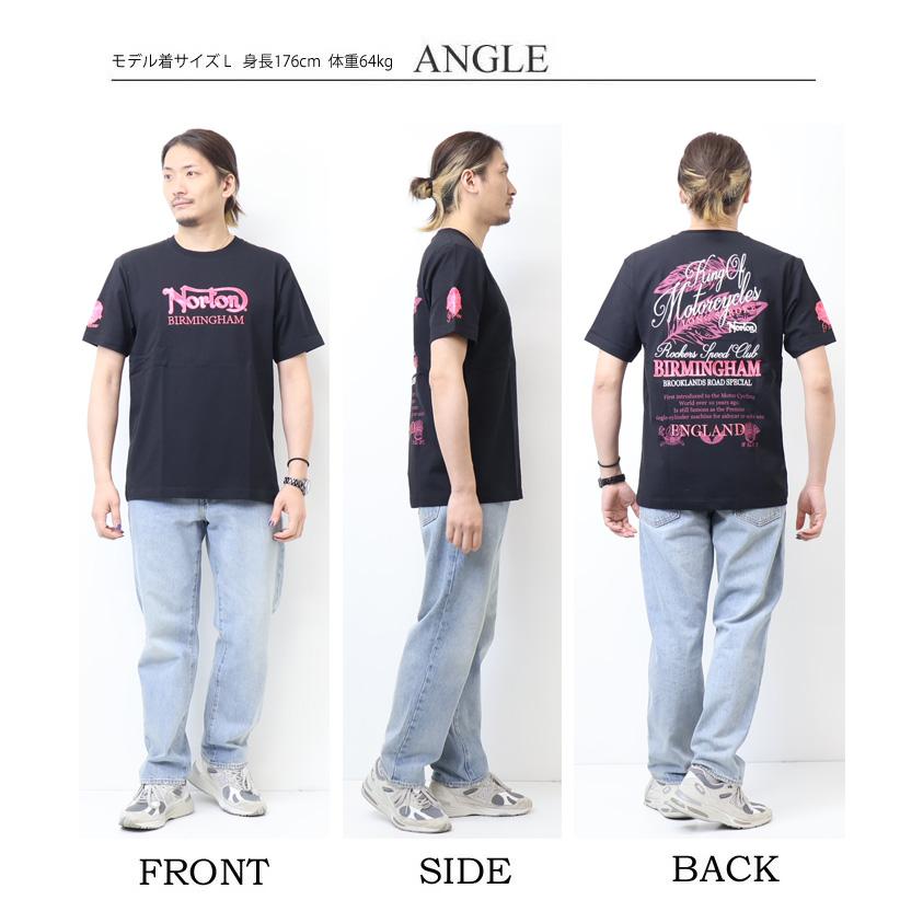 Norton ノートン ピンクフェザーワッペン MAX Tシャツ メンズ 半袖Tシャツ 半T 送料無料 252N1030B | ノートン | 10