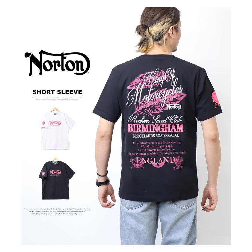 Norton ノートン ピンクフェザーワッペン MAX Tシャツ メンズ 半袖Tシャツ 半T 送料無料 252N1030B | ノートン | 01