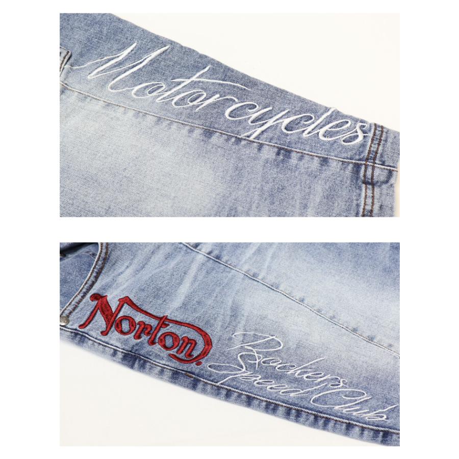 Norton ノートン MAX刺繍 ストレッチデニム ショートパンツ ショーツ ハーフパンツ ジーンズ メンズ パンツ ボトムス 送料無料 252N1900B | ノートン | 12