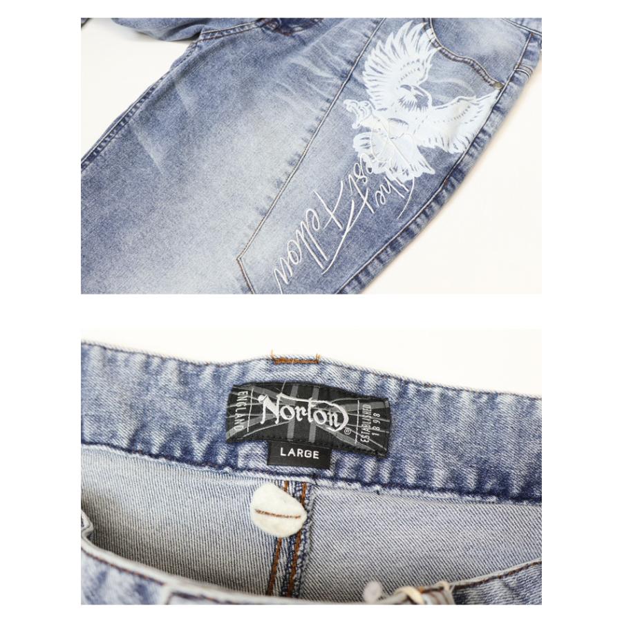 ノートン Norton MAX刺繍 ストレッチデニム ショートパンツ
