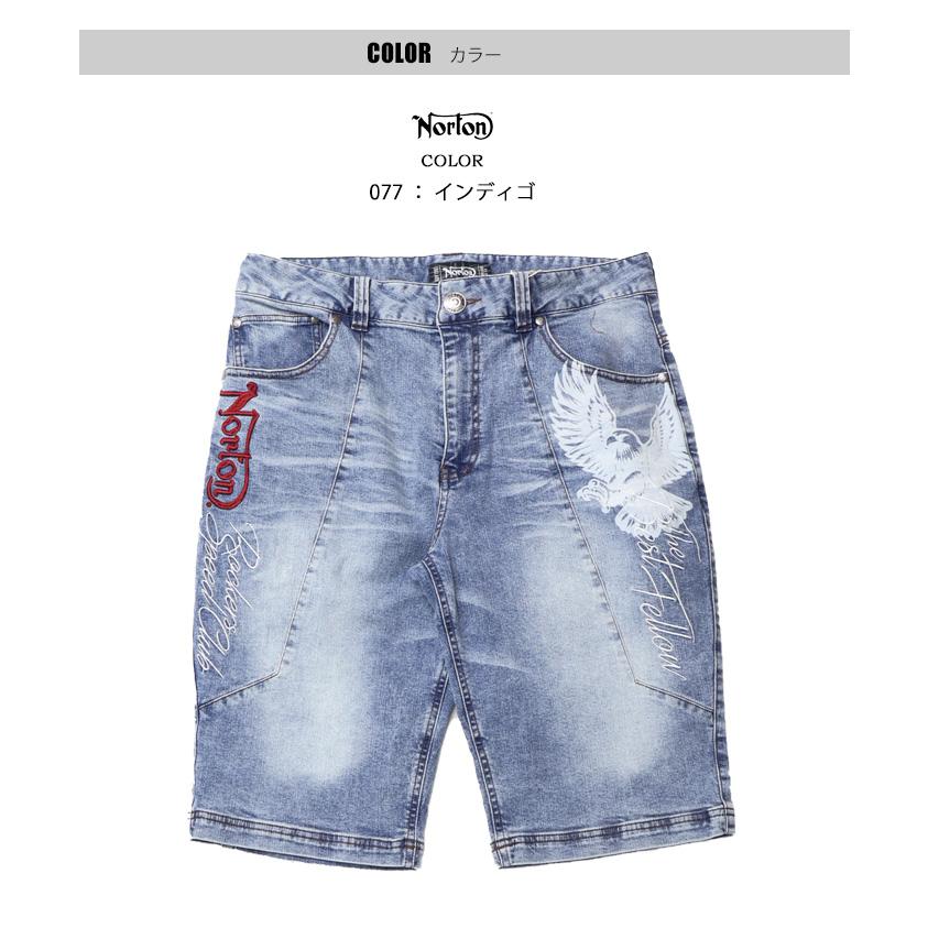 ノートン（NORTON） MAX刺繍 ストレッチデニム ショートパンツ