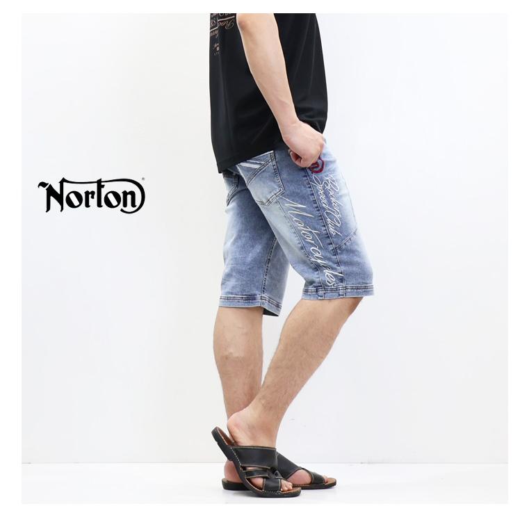Norton ノートン MAX刺繍 ストレッチデニム ショートパンツ ショーツ ハーフパンツ ジーンズ メンズ パンツ ボトムス 送料無料 252N1900B | ノートン | 07