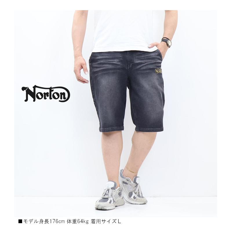 ノートン（NORTON） 刺繍 ストレッチデニム ショートパンツ ショーツ