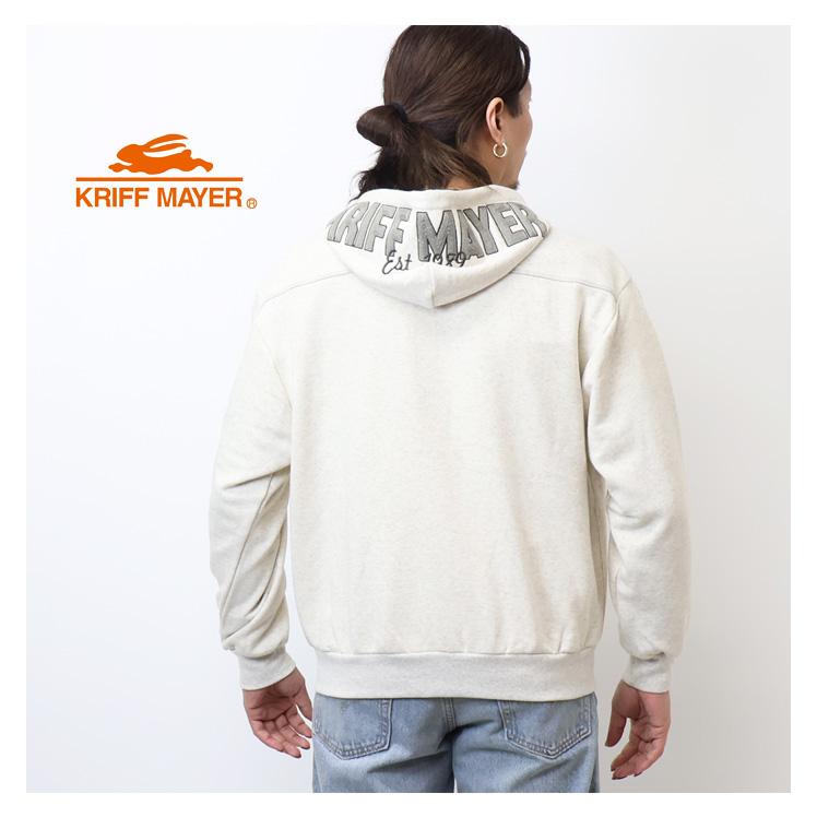 KRIFF MAYER（クリフメイヤー） のびーる 裏毛 フード刺繍 ジップ
