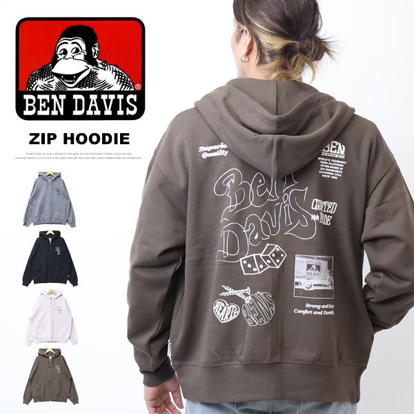 BEN DAVIS（ベンデイビス） ラフスケッチロゴ スウェットジップ