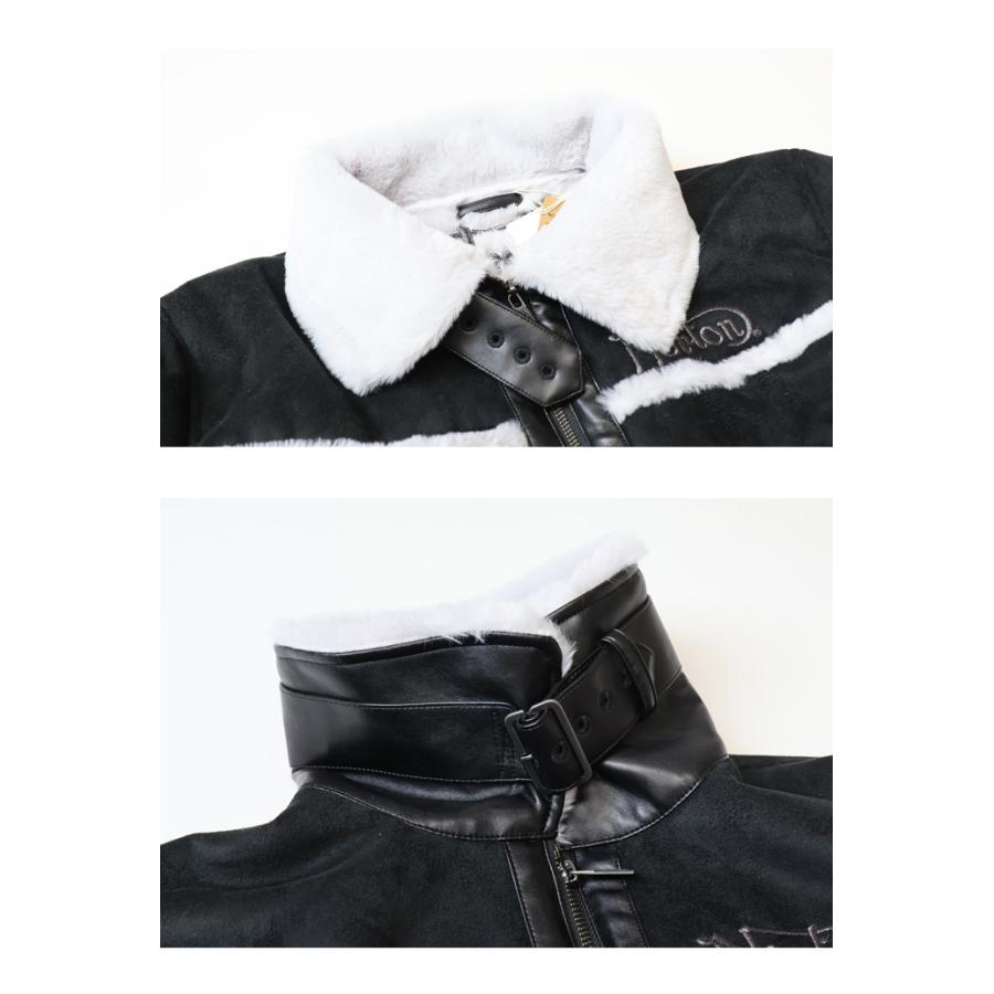 ノートン（NORTON） 総刺繍 B-3 フェイクムートンジャケット メンズ