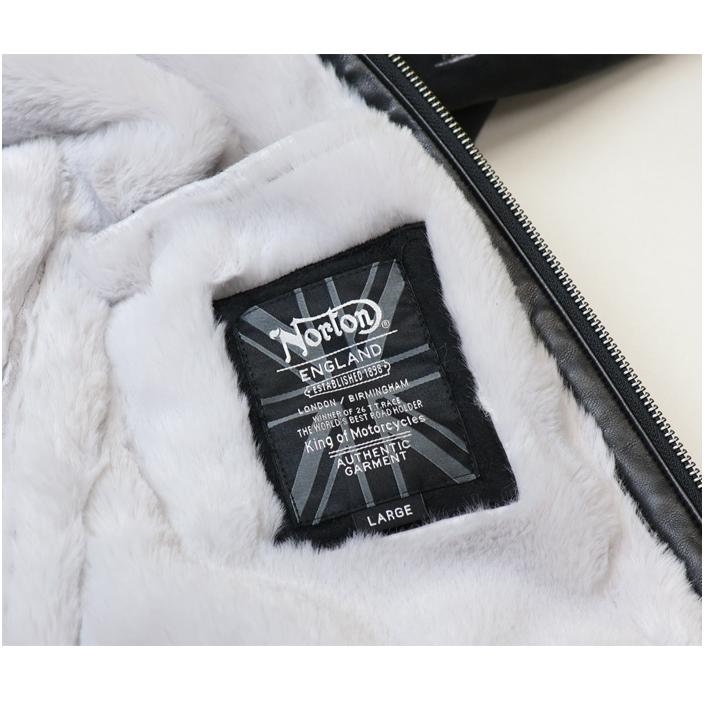 ノートン（NORTON） 総刺繍 B-3 フェイクムートンジャケット メンズ