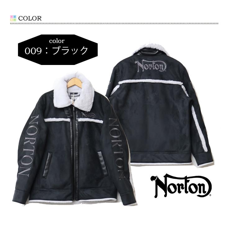 ノートン（NORTON） 総刺繍 B-3 フェイクムートンジャケット メンズ