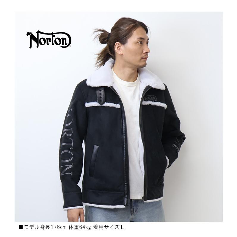 ノートン（NORTON） 総刺繍 B-3 フェイクムートンジャケット メンズ