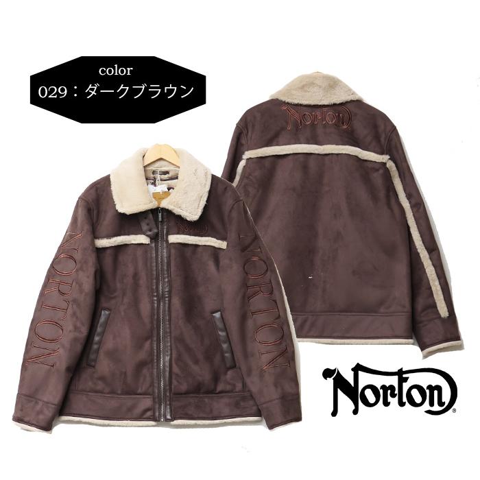 ノートン（NORTON） 総刺繍 B-3 フェイクムートンジャケット メンズ