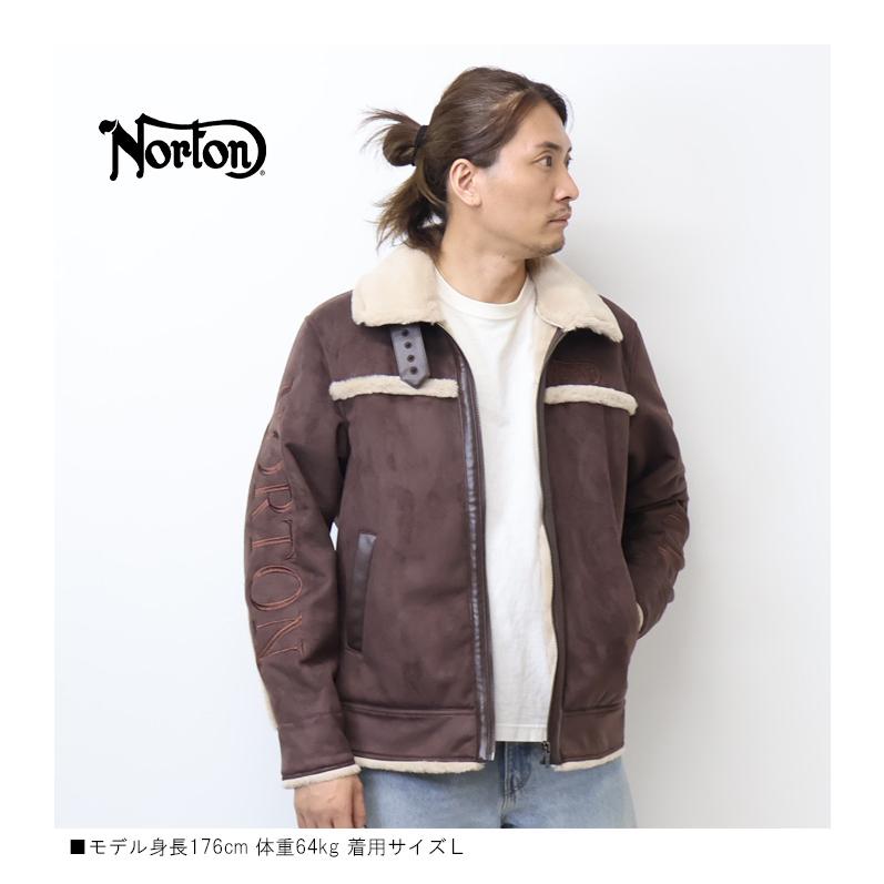 ノートン（NORTON） 総刺繍 B-3 フェイクムートンジャケット メンズ