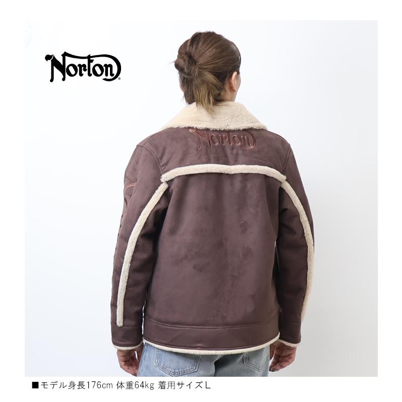ノートン（NORTON） 総刺繍 B-3 フェイクムートンジャケット メンズ 